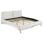 Jeremaine Upholstered Sleigh Bed White